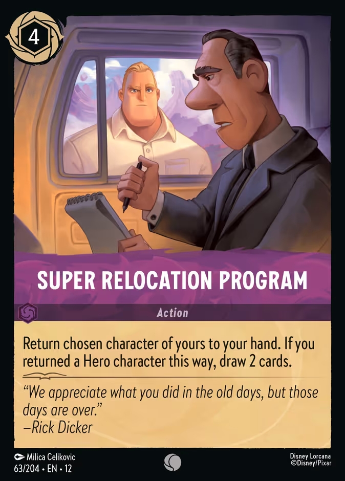 Super Relocation Program Lorcana card (63/204, Wilds Unknown)