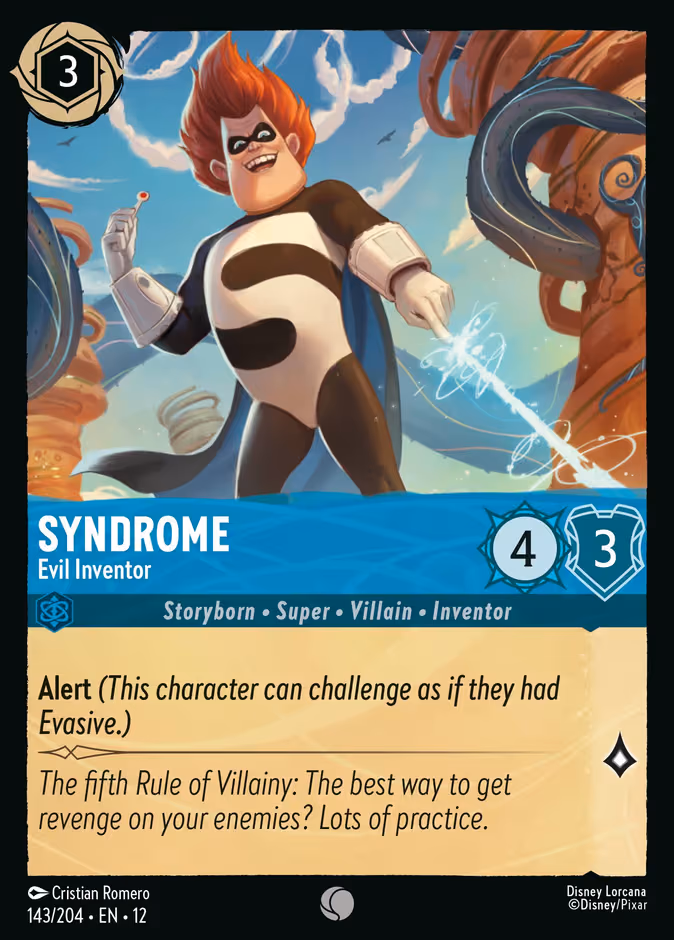Syndrome - Evil Inventor Lorcana card (143/204, Wilds Unknown)