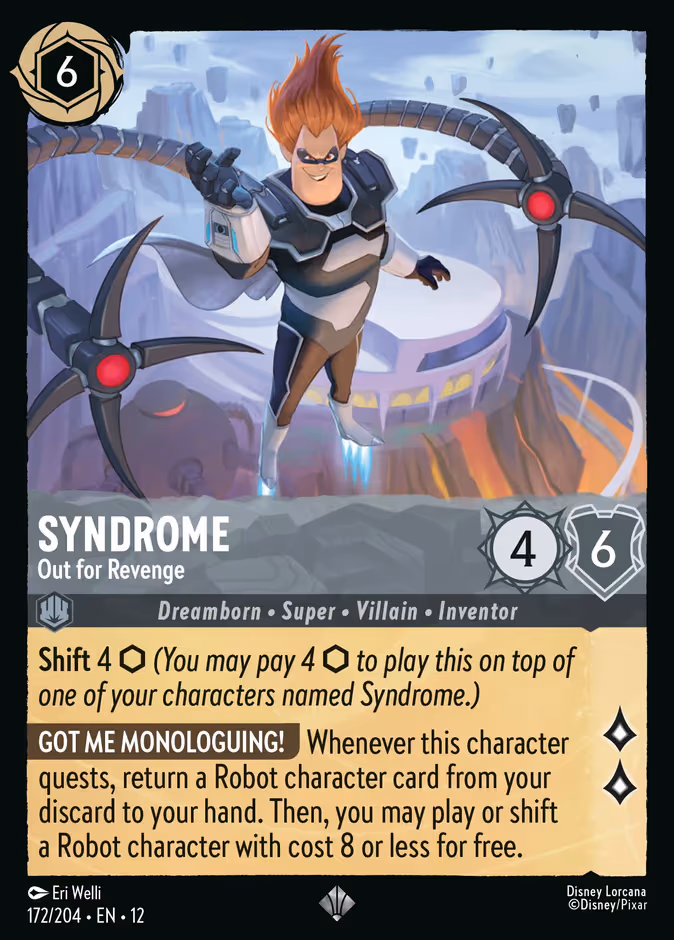 Syndrome - Out for Revenge Lorcana card (172/204, Wilds Unknown)
