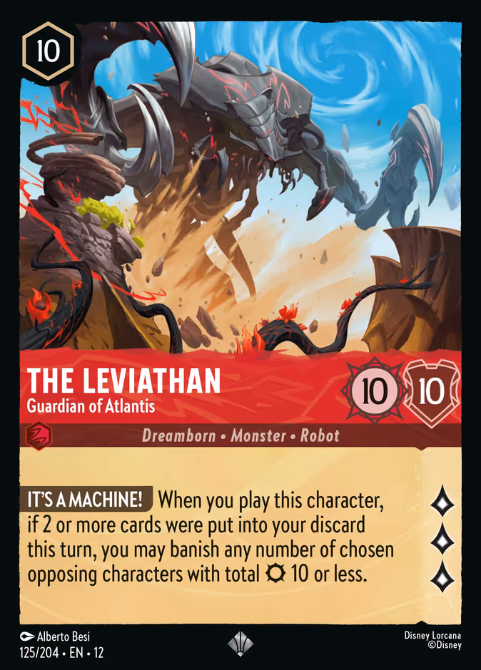 The Leviathan - Guardian of Atlantis Lorcana card (125/204, Wilds Unknown)