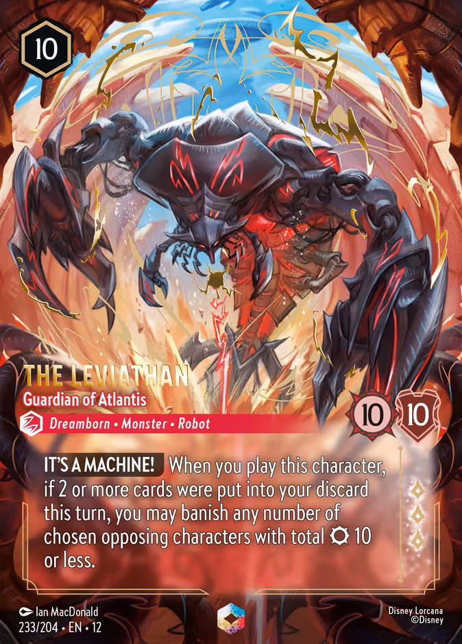 The Leviathan - Guardian of Atlantis Lorcana card (233/204, Wilds Unknown)