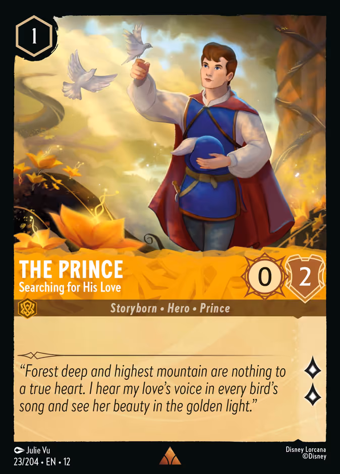 The Prince - Searching for His Love Lorcana card (23/204, Wilds Unknown)