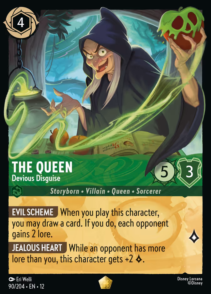 The Queen - Devious Disguise Lorcana card (90/204, Wilds Unknown)