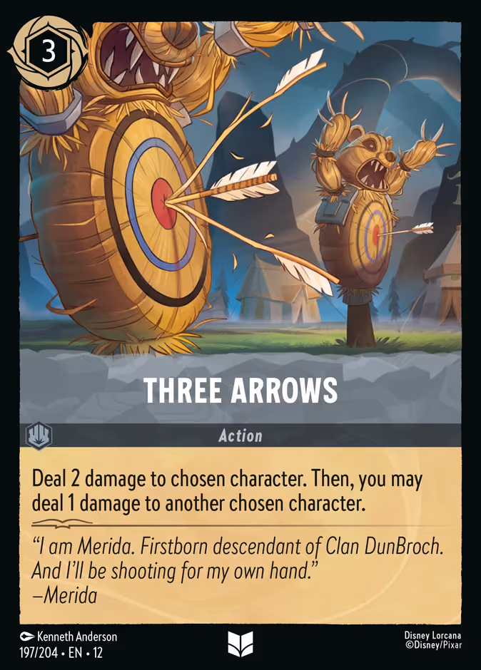 Three Arrows Lorcana card (197/204, Wilds Unknown)