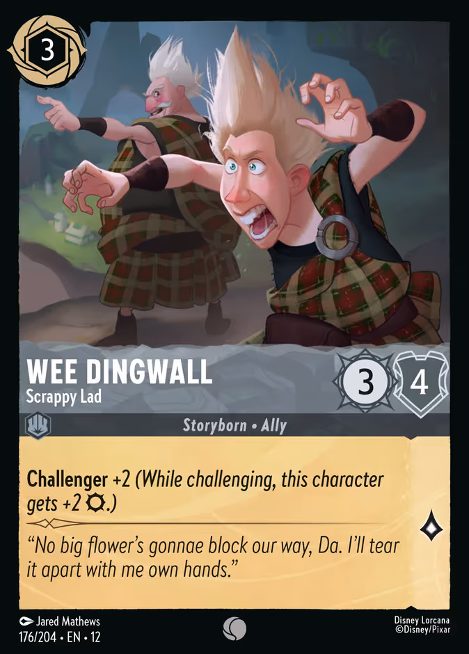 Wee Dingwall - Scrappy Lad Lorcana card (176/204, Wilds Unknown)