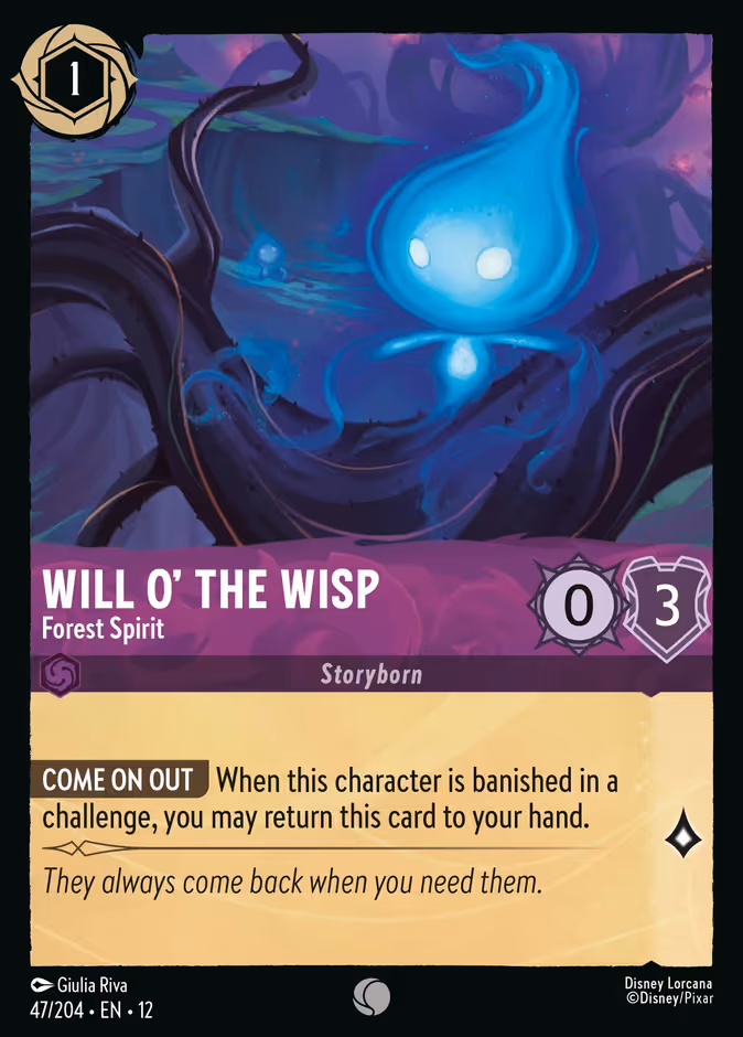 Will o' the Wisp - Forest Spirit Lorcana card (47/204, Wilds Unknown)