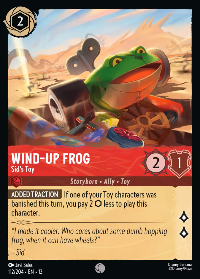 Wind-Up Frog - Sid's Toy Lorcana card (112/204, Wilds Unknown)