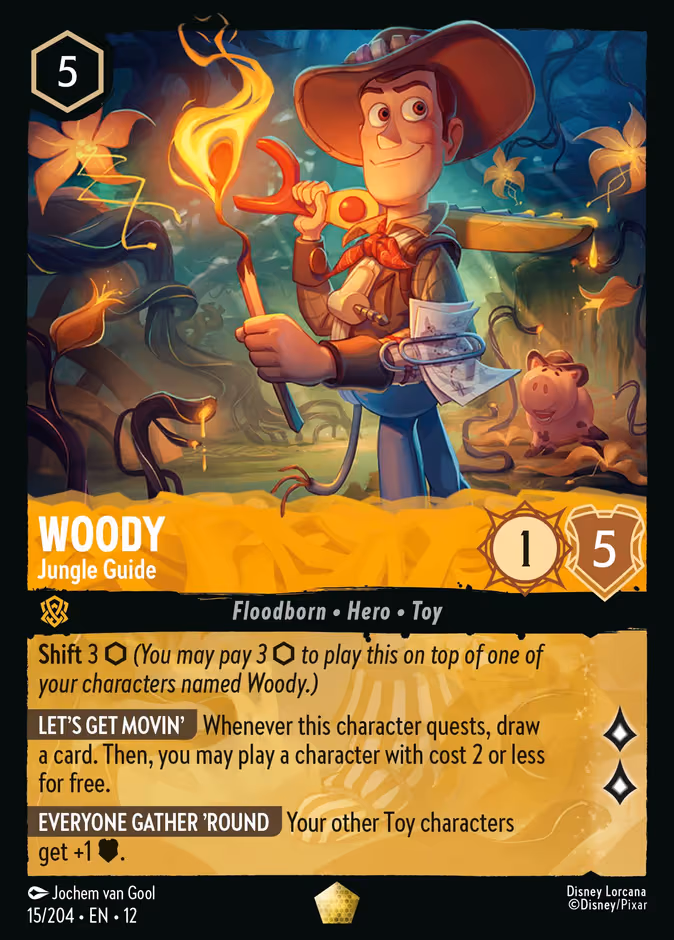 Woody - Jungle Guide Lorcana card (15/204, Wilds Unknown)