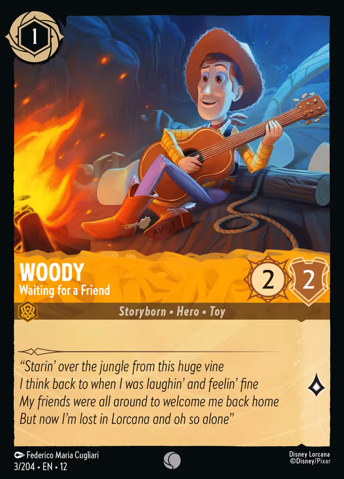 Woody - Waiting for a Friend Lorcana card (3/204, Wilds Unknown)