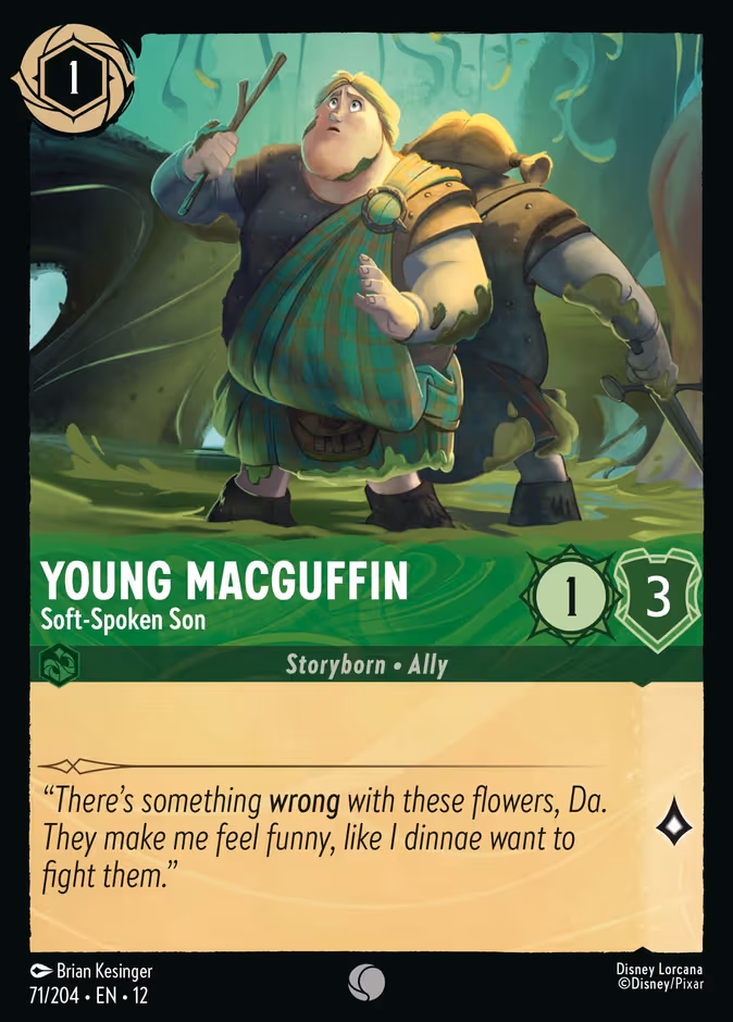 Young MacGuffin - Soft-Spoken Son Lorcana card (71/204, Wilds Unknown)