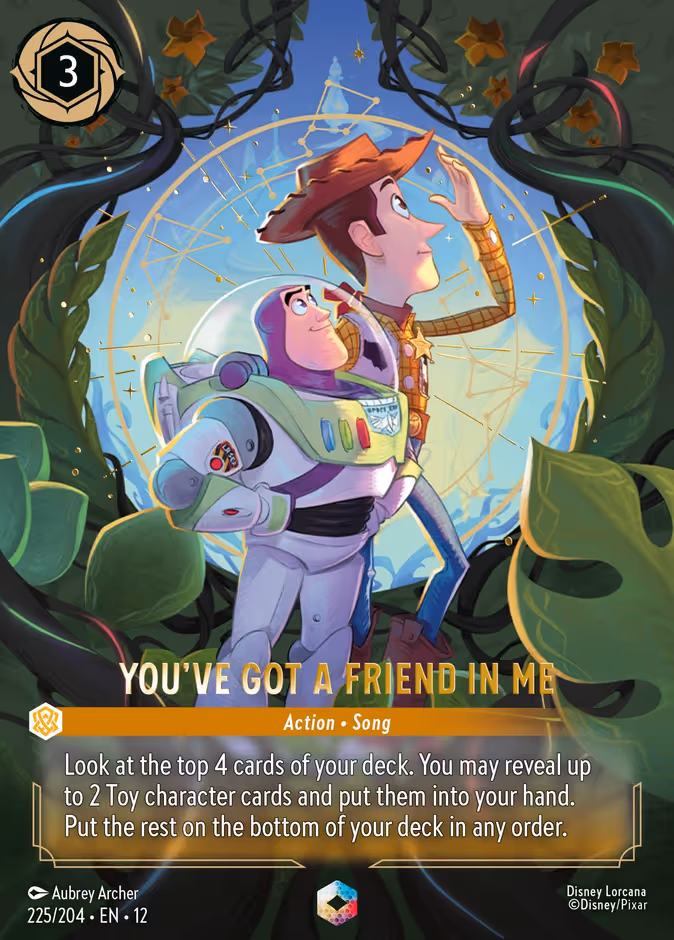 You've Got a Friend in Me Lorcana card (225/204, Wilds Unknown)