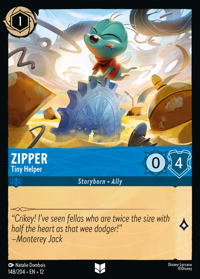 Zipper - Tiny Helper Lorcana card (148/204, Wilds Unknown)