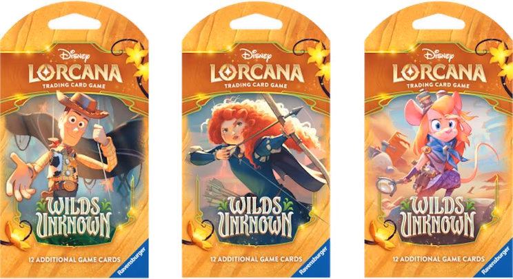Disney Lorcana Wilds Unknown Sleeved Booster Pack Art Bundle [Set of 3]