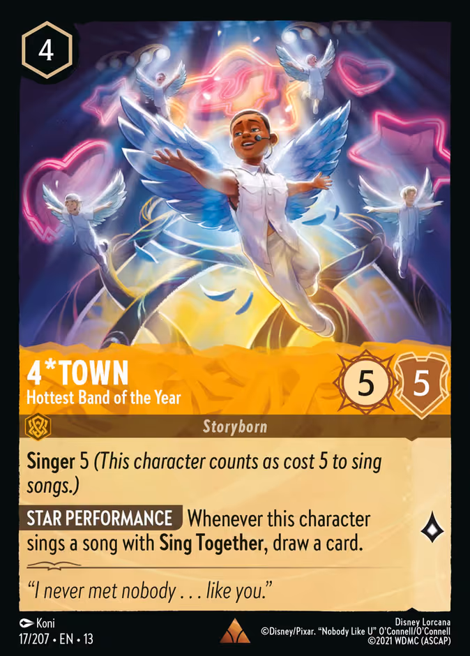 4*Town - Hottest Band of the Year Lorcana card (17/207, Attack of the Vine!)