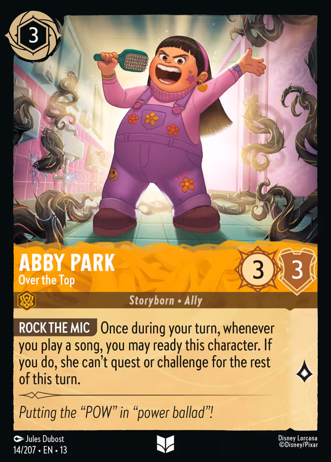 Abby Park - Over the Top Lorcana card (14/207, Attack of the Vine!)