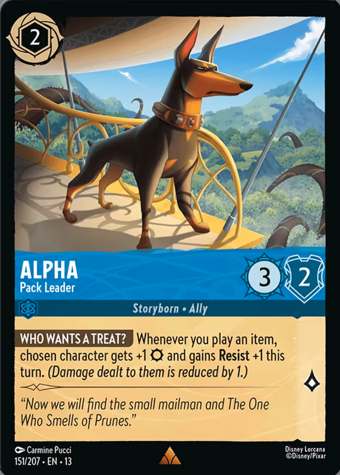 Alpha - Pack Leader Lorcana card (151/207, Attack of the Vine!)