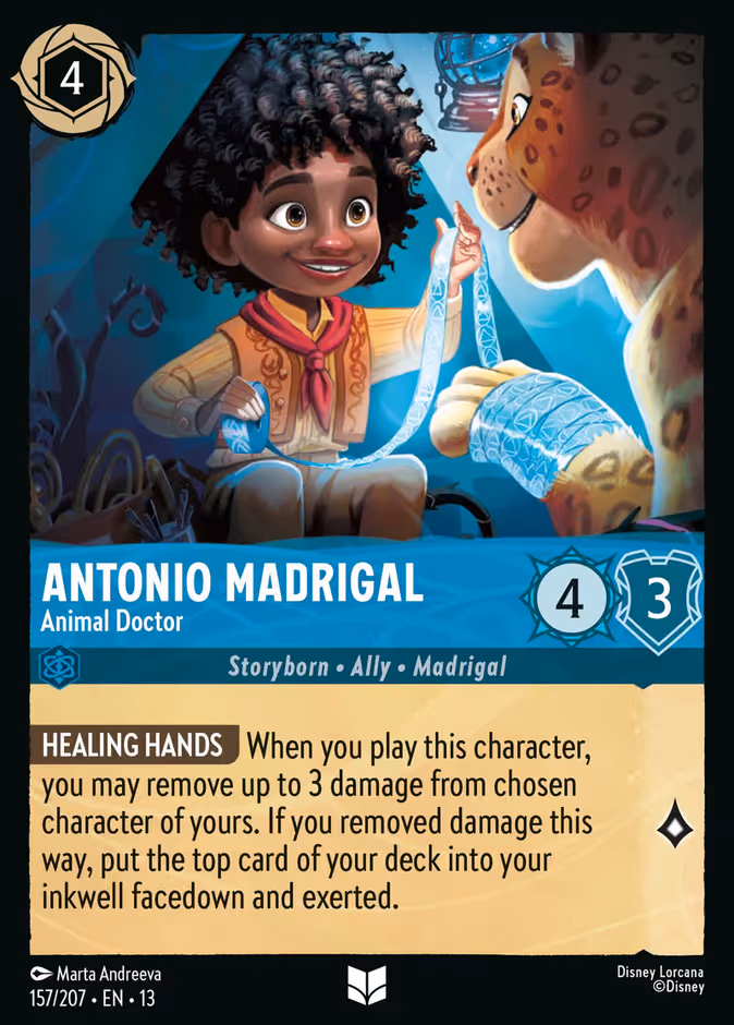 Antonio Madrigal - Animal Doctor Lorcana card (157/207, Attack of the Vine!)