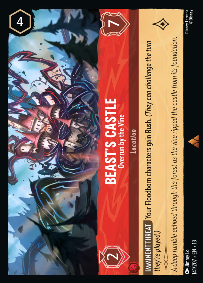 Beast's Castle - Overrun by the Vine Lorcana card (141/207, Attack of the Vine!)