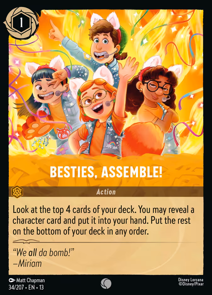 Besties, Assemble! Lorcana card (34/207, Attack of the Vine!)