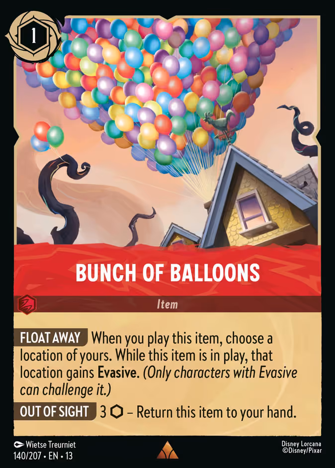Bunch of Balloons Lorcana card (140/207, Attack of the Vine!)