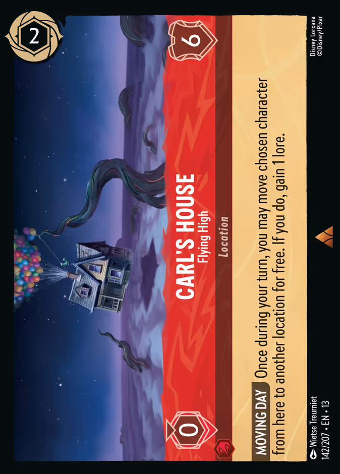 Carl's House - Flying High Lorcana card (142/207, Attack of the Vine!)
