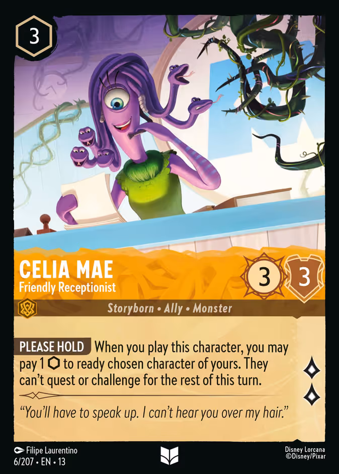 Celia Mae - Friendly Receptionist Lorcana card (6/207, Attack of the Vine!)