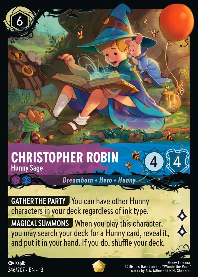 Christopher Robin - Hunny Sage Lorcana card (246/207, Attack of the Vine!)