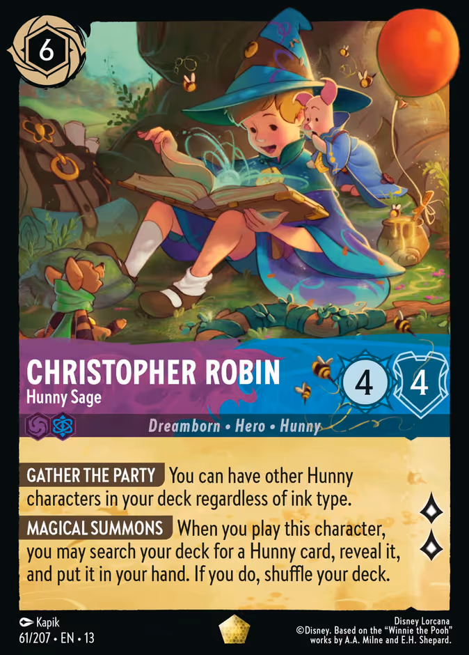 Christopher Robin - Hunny Sage Lorcana card (61/207, Attack of the Vine!)