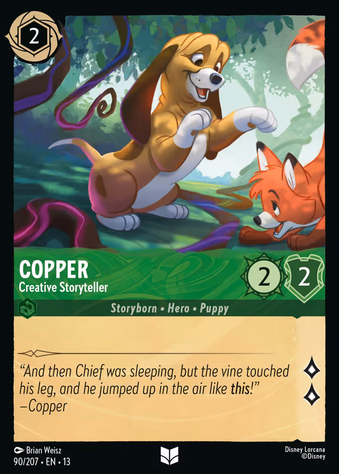 Copper - Creative Storyteller Lorcana card (90/207, Attack of the Vine!)