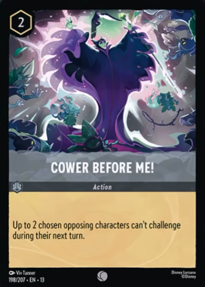 Cower Before Me! Lorcana card (198/207, Attack of the Vine!)