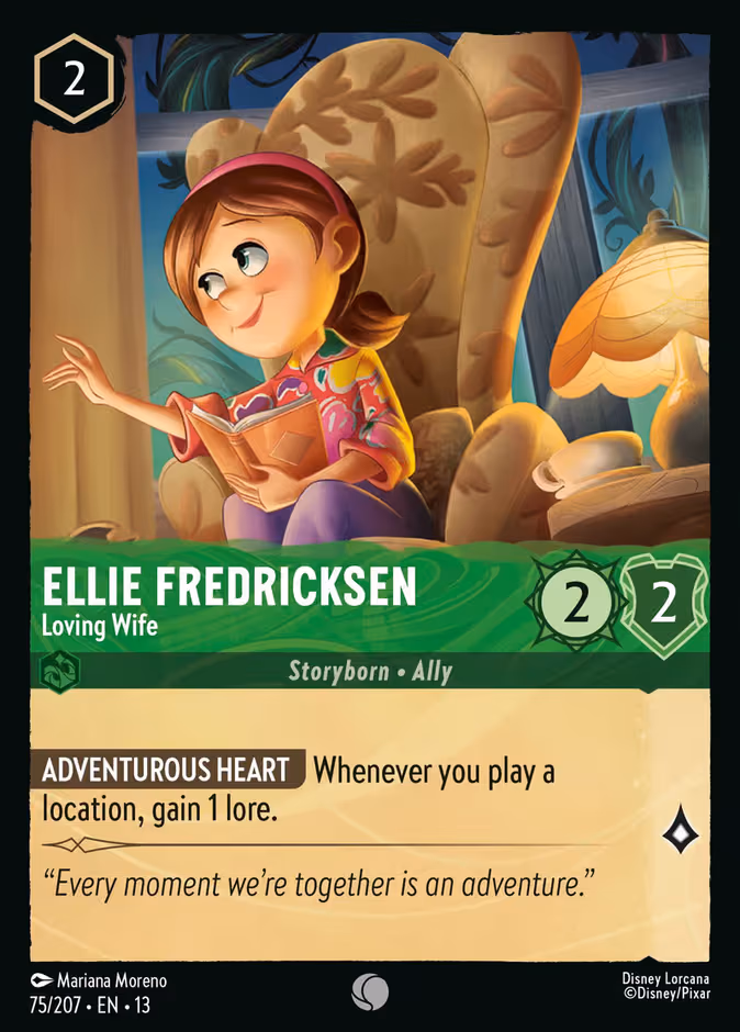 Ellie Fredricksen - Loving Wife Lorcana card (75/207, Attack of the Vine!)