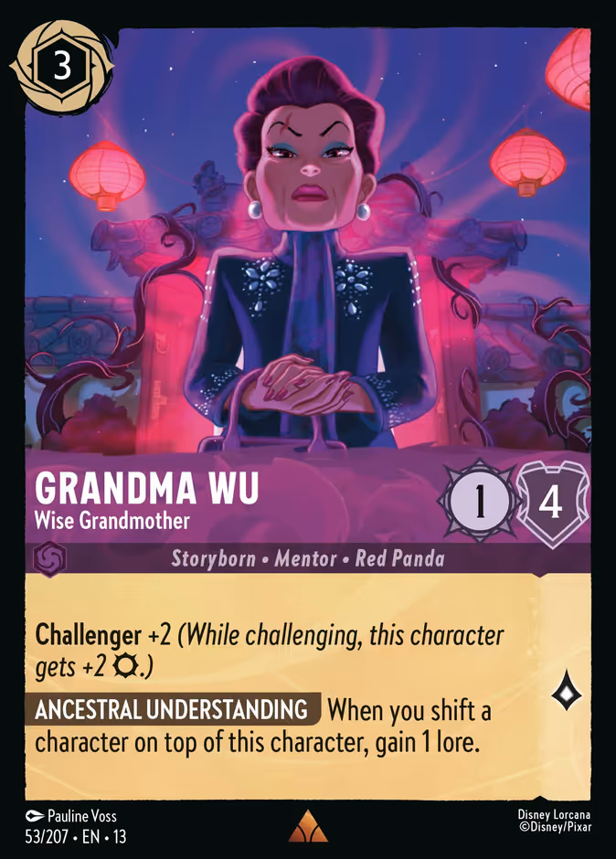 Grandma Wu - Wise Grandmother Lorcana card (53/207, Attack of the Vine!)