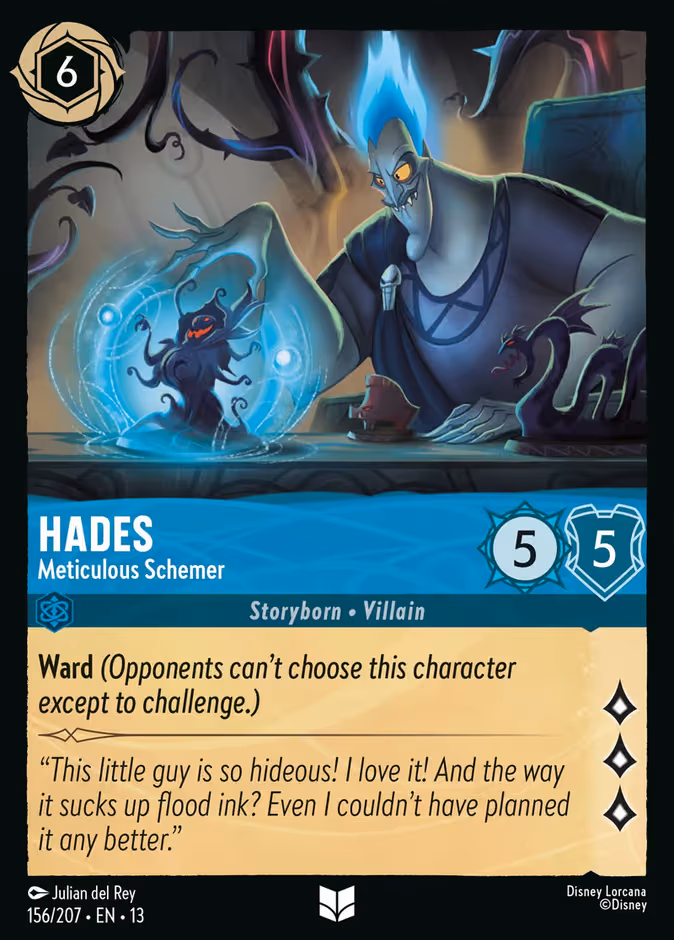 Hades - Meticulous Schemer Lorcana card (156/207, Attack of the Vine!)