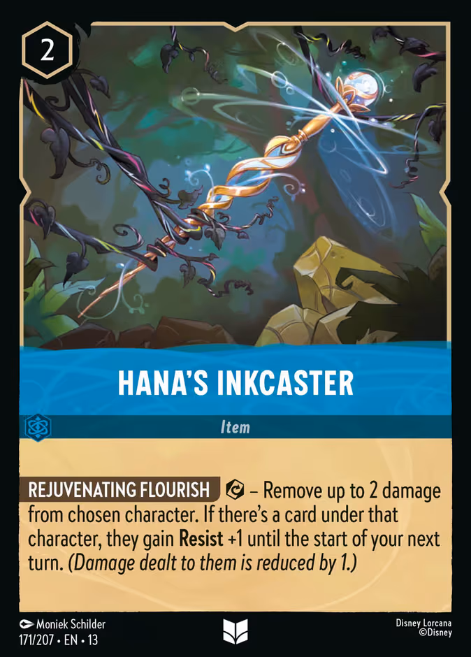 Hana's Inkcaster Lorcana card (171/207, Attack of the Vine!)