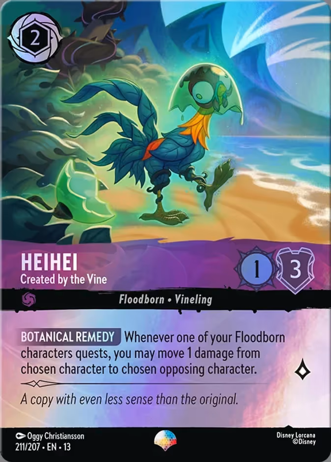 Heihei - Created by the Vine Lorcana card (211/207, Attack of the Vine!)