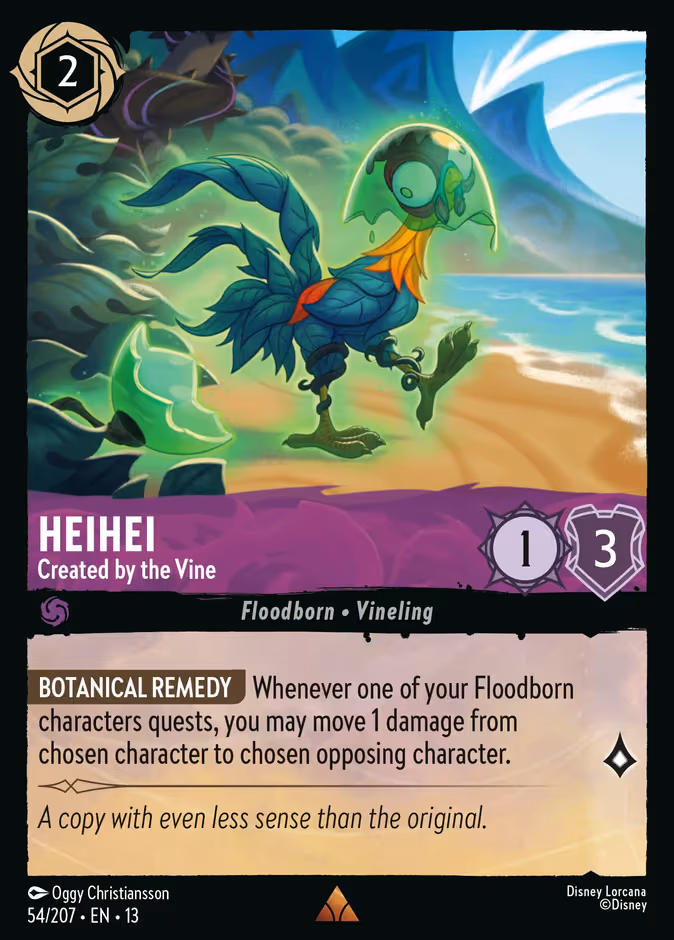 Heihei - Created by the Vine Lorcana card (54/207, Attack of the Vine!)