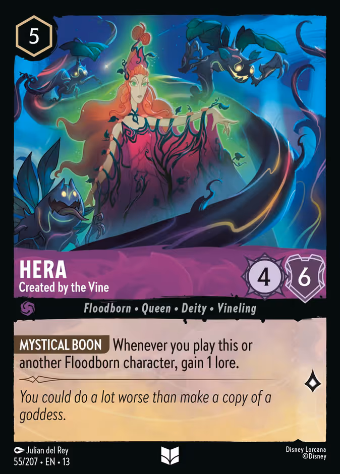 Hera - Created by the Vine Lorcana card (55/207, Attack of the Vine!)