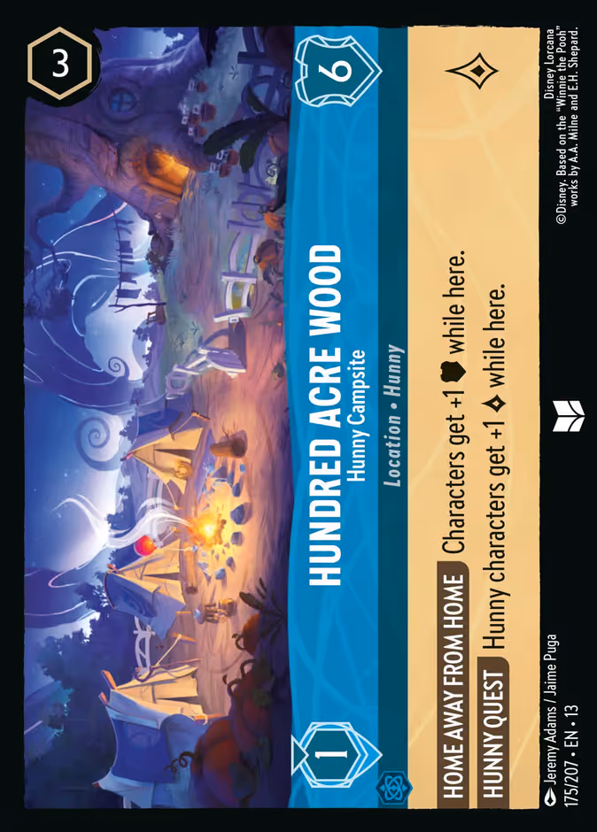 Hundred Acre Wood - Hunny Campsite Lorcana card (175/207, Attack of the Vine!)