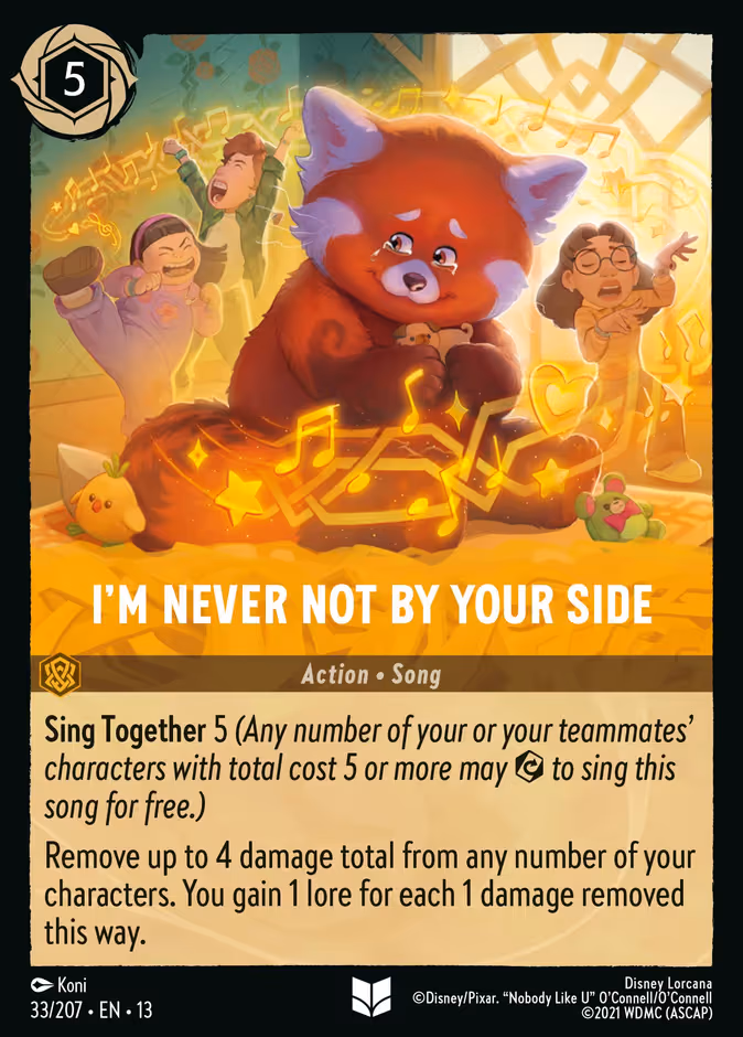 I'm Never Not by Your Side Lorcana card (33/207, Attack of the Vine!)