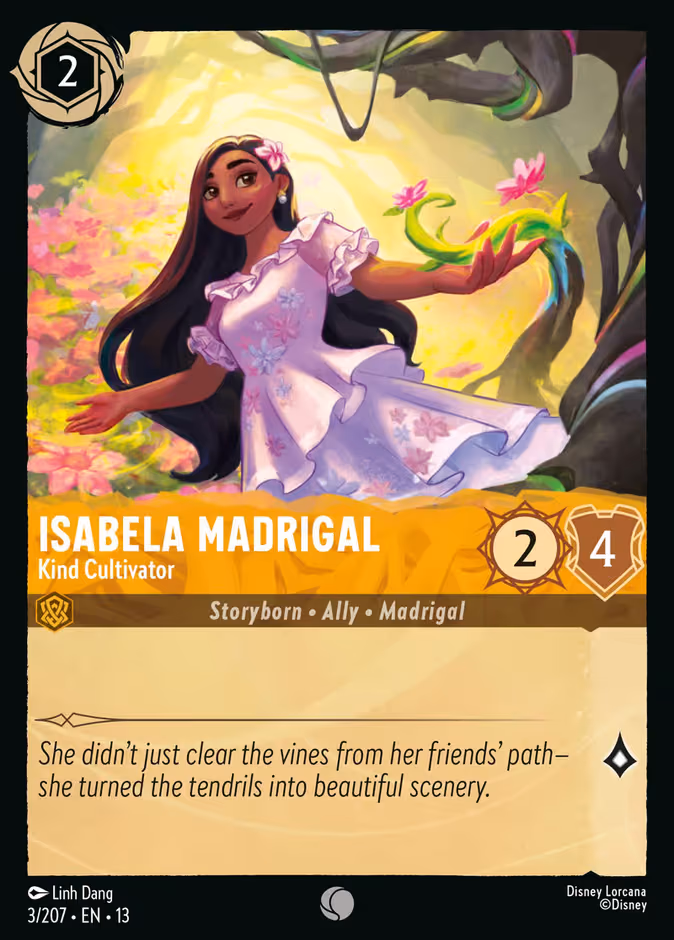 Isabela Madrigal - Kind Cultivator Lorcana card (3/207, Attack of the Vine!)