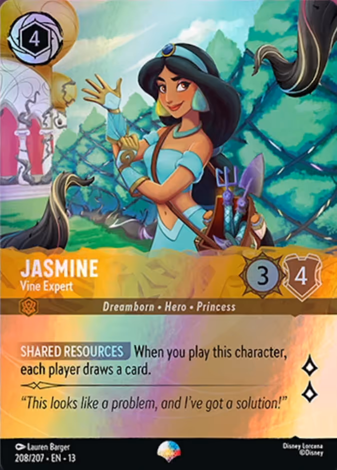 Jasmine - Vine Expert Lorcana card (208/207, Attack of the Vine!)