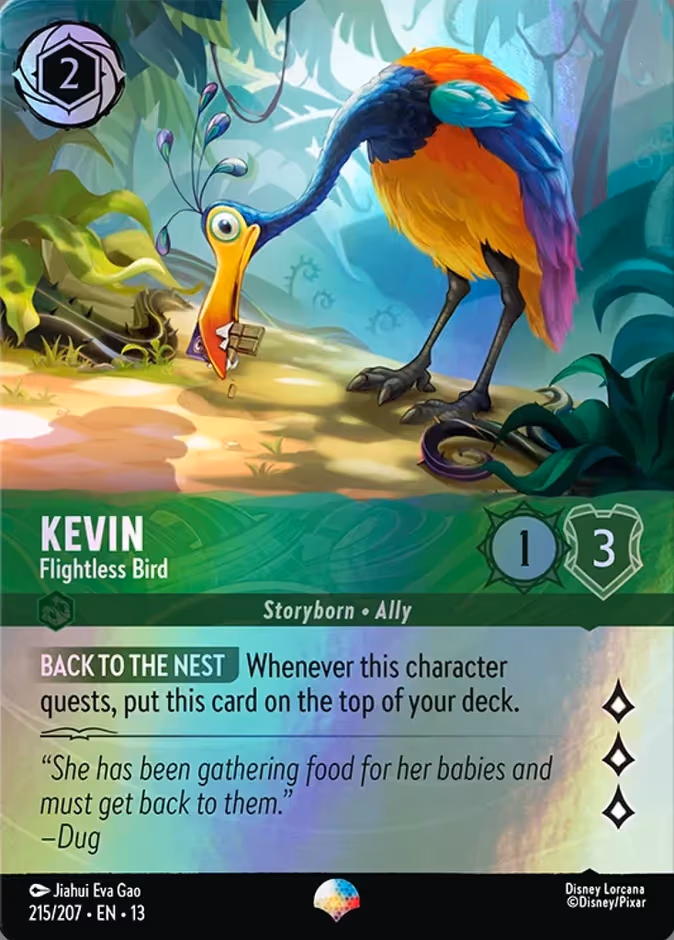Kevin - Flightless Bird Lorcana card (215/207, Attack of the Vine!)