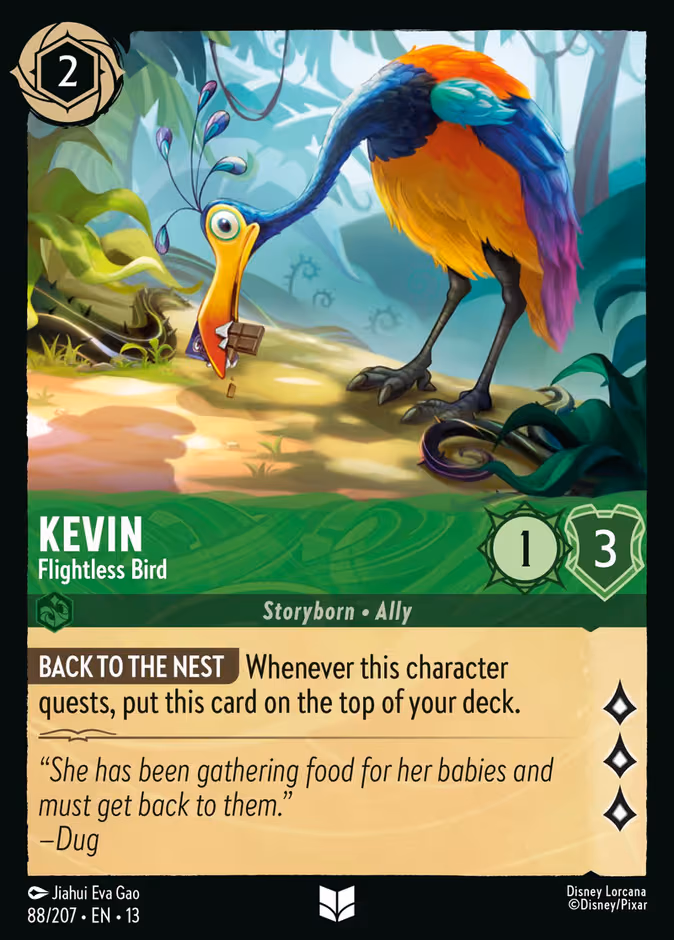 Kevin - Flightless Bird Lorcana card (88/207, Attack of the Vine!)