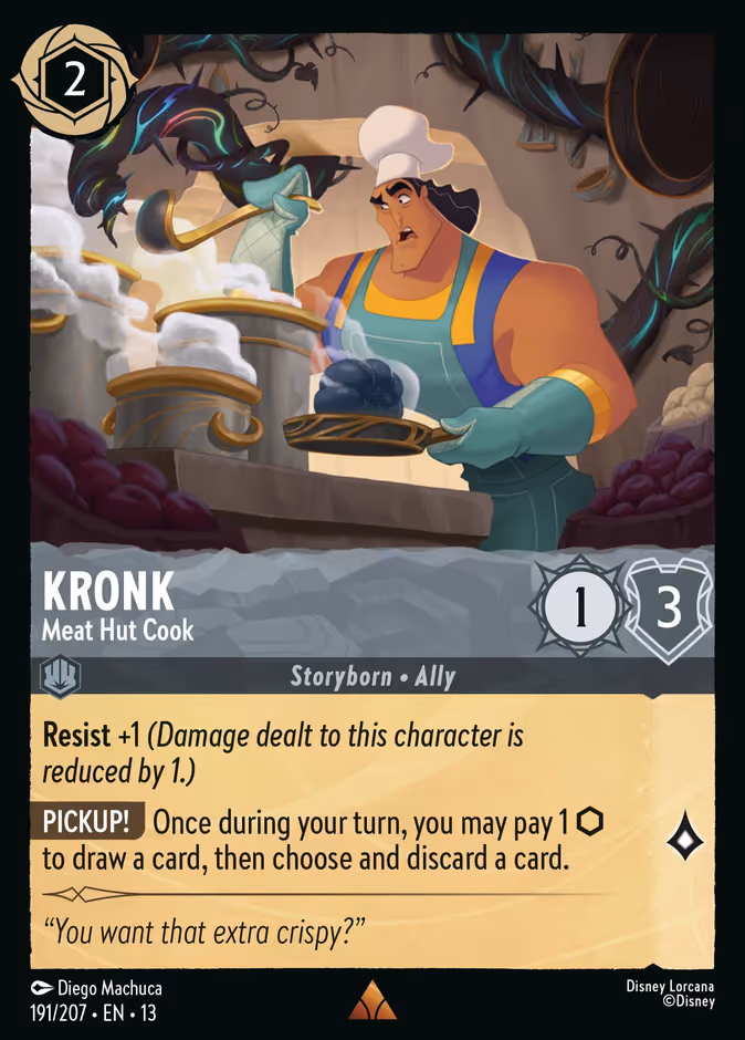 Kronk - Meat Hut Cook Lorcana card (191/207, Attack of the Vine!)