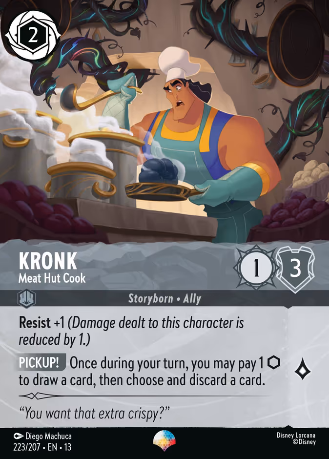 Kronk - Meat Hut Cook Lorcana card (223/207, Attack of the Vine!)