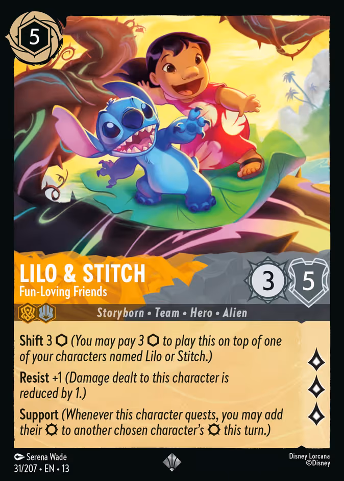Lilo & Stitch - Fun-Loving Friends Lorcana card (31/207, Attack of the Vine!)