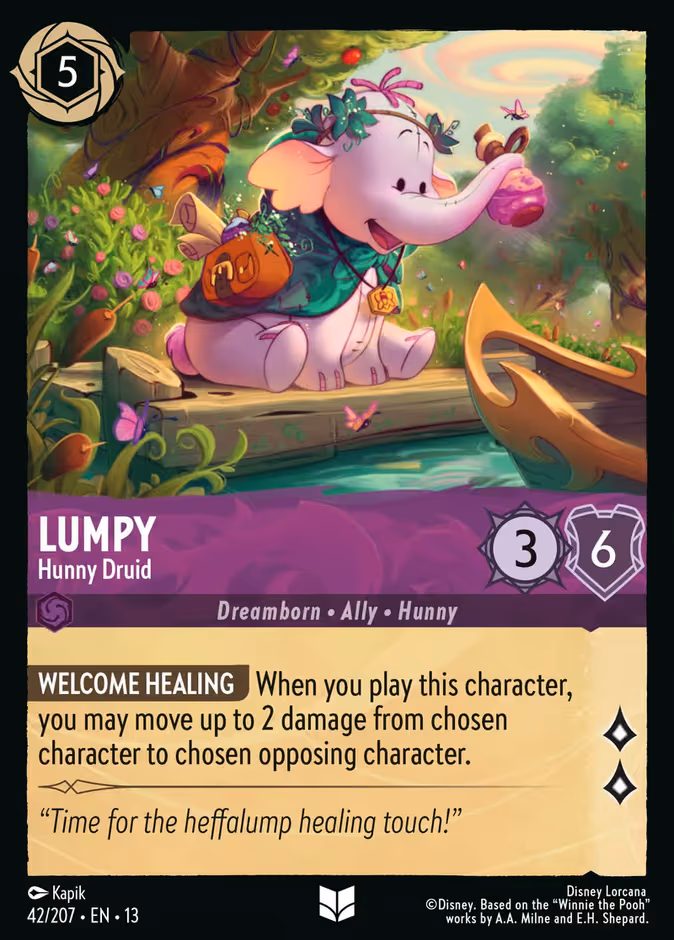 Lumpy - Hunny Druid Lorcana card (42/207, Attack of the Vine!)