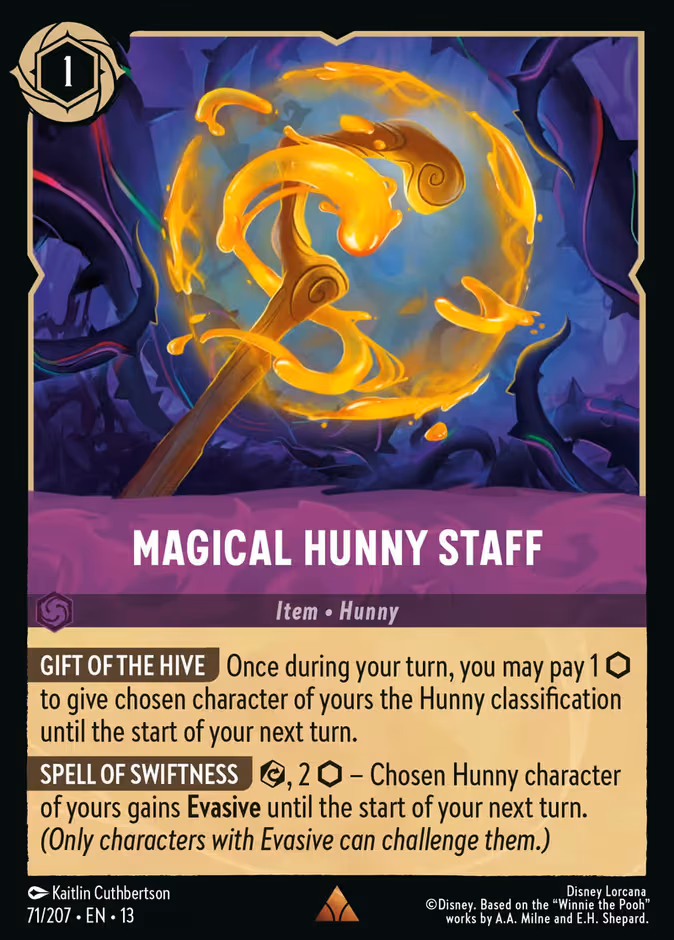 Magical Hunny Staff Lorcana card (71/207, Attack of the Vine!)