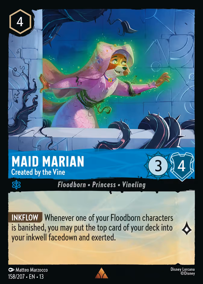 Maid Marian - Created by the Vine Lorcana card (158/207, Attack of the Vine!)