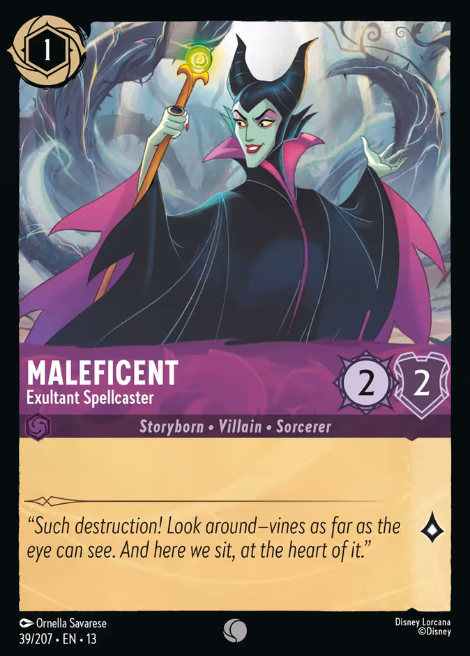 Maleficent - Exultant Spellcaster Lorcana card (39/207, Attack of the Vine!)